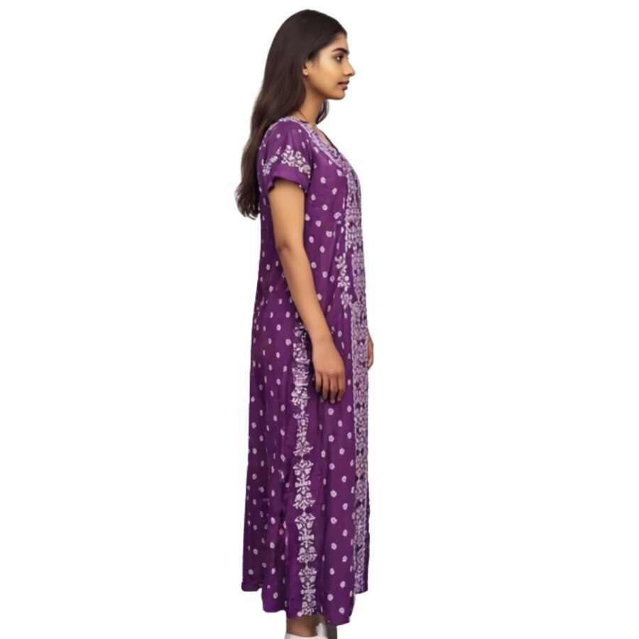 Nighty - Churidhar Cut -  Purple - Image 2