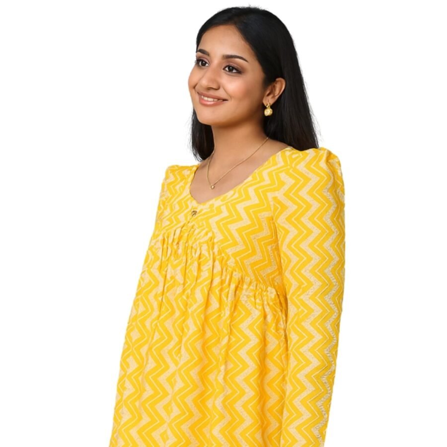 Short kurti Yellow - Image 3